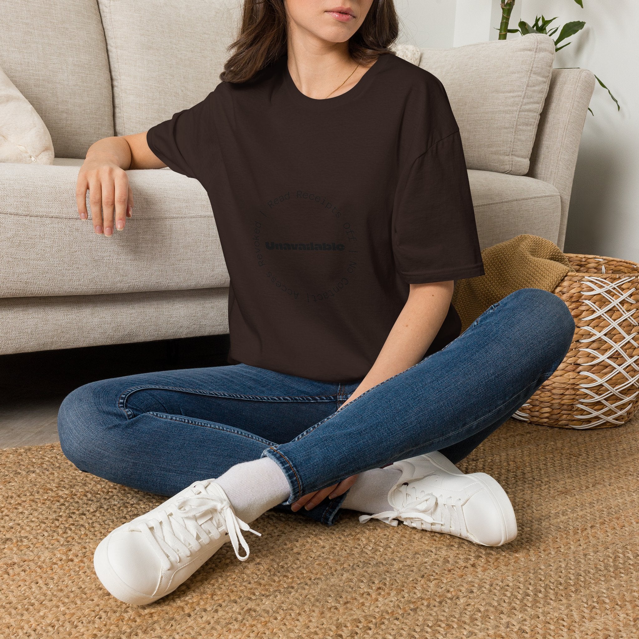 Unavailable T‑Shirt — Minimal Circle 'Read Receipts Off' Graphic Tee