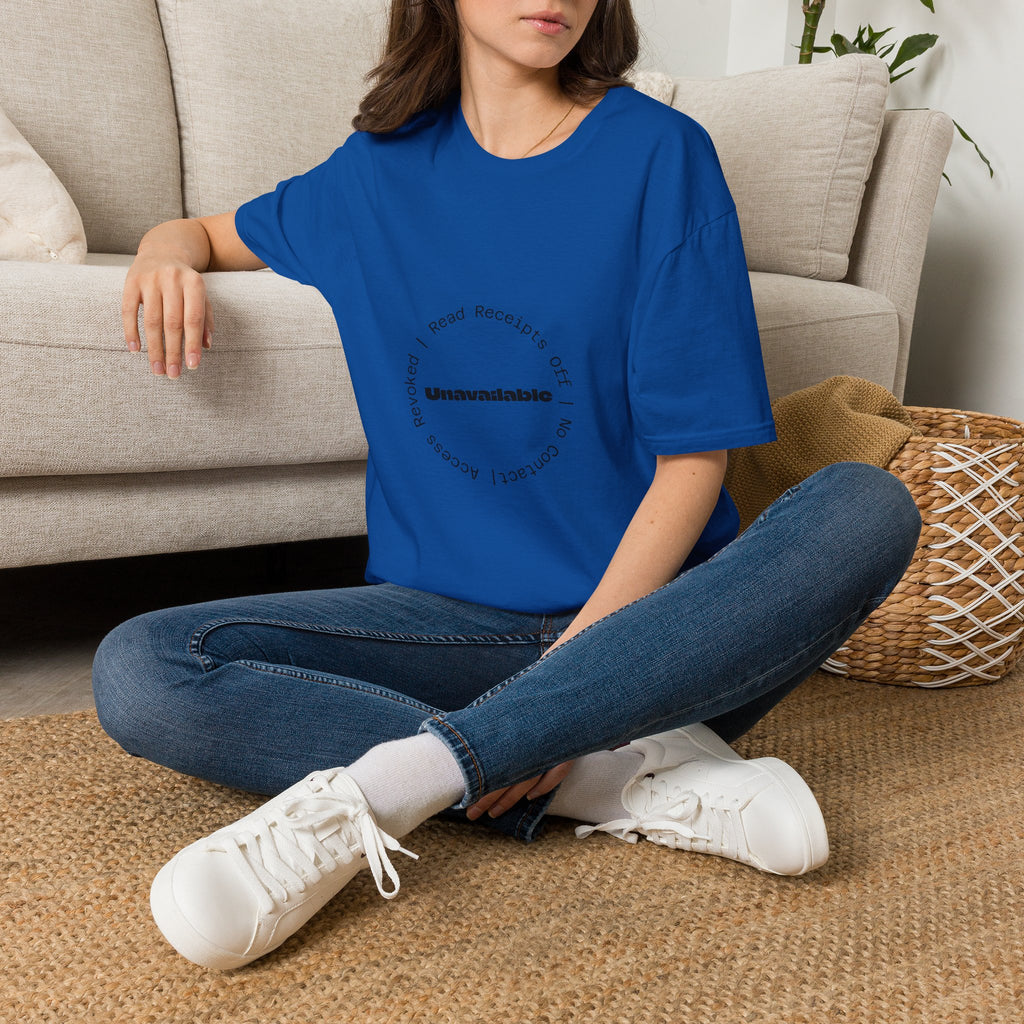 Unavailable T‑Shirt — Minimal Circle 'Read Receipts Off' Graphic Tee