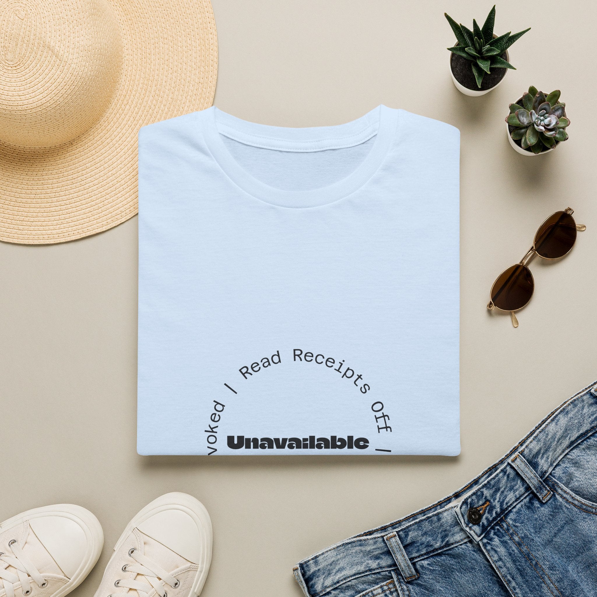 Unavailable T‑Shirt — Minimal Circle 'Read Receipts Off' Graphic Tee