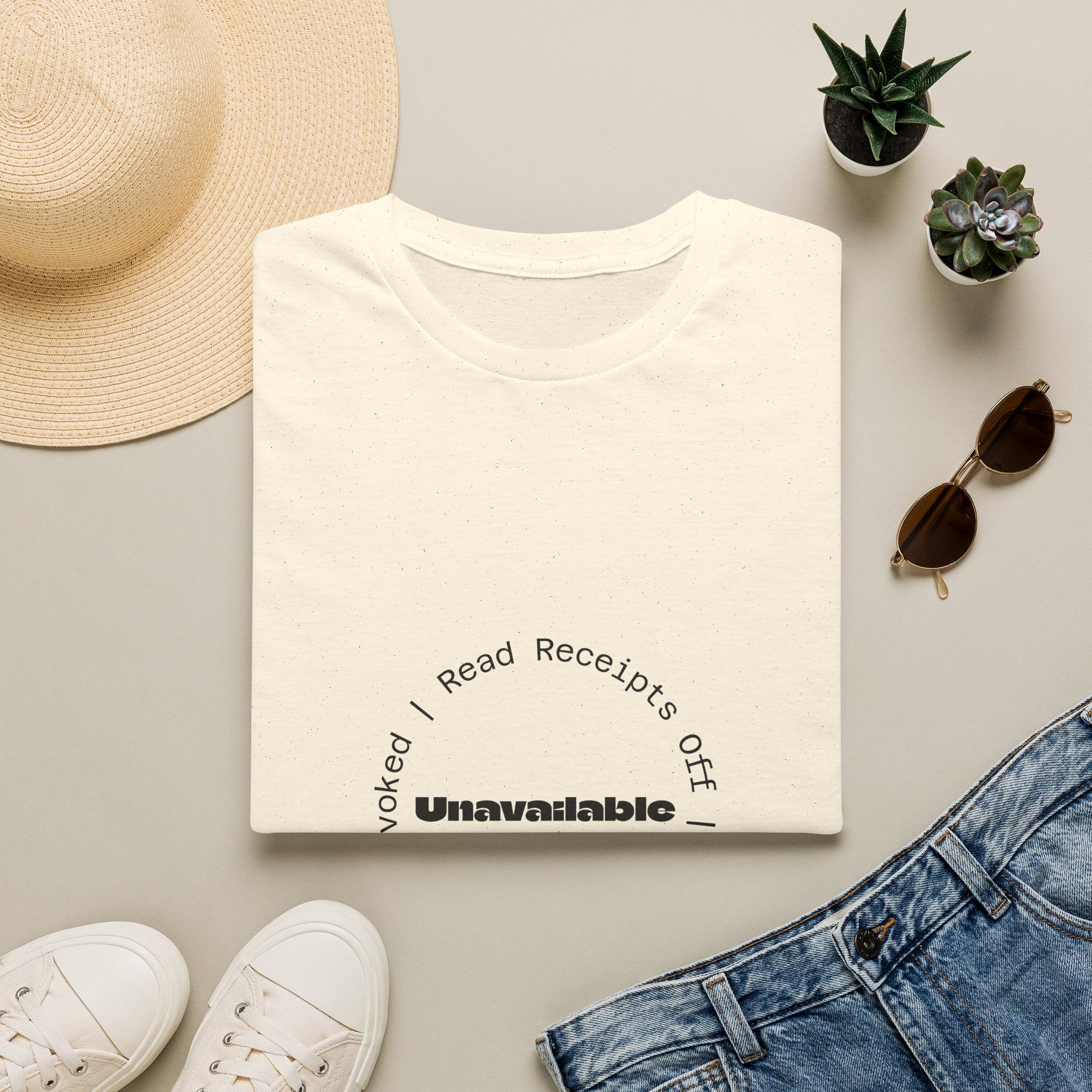 Unavailable T‑Shirt — Minimal Circle 'Read Receipts Off' Graphic Tee