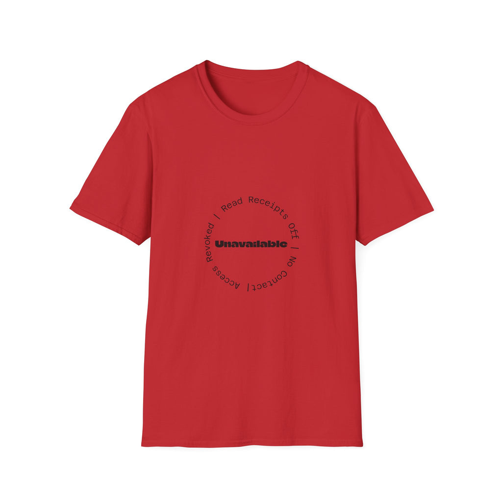 Unavailable T‑Shirt — Minimal Circle 'Read Receipts Off' Graphic Tee