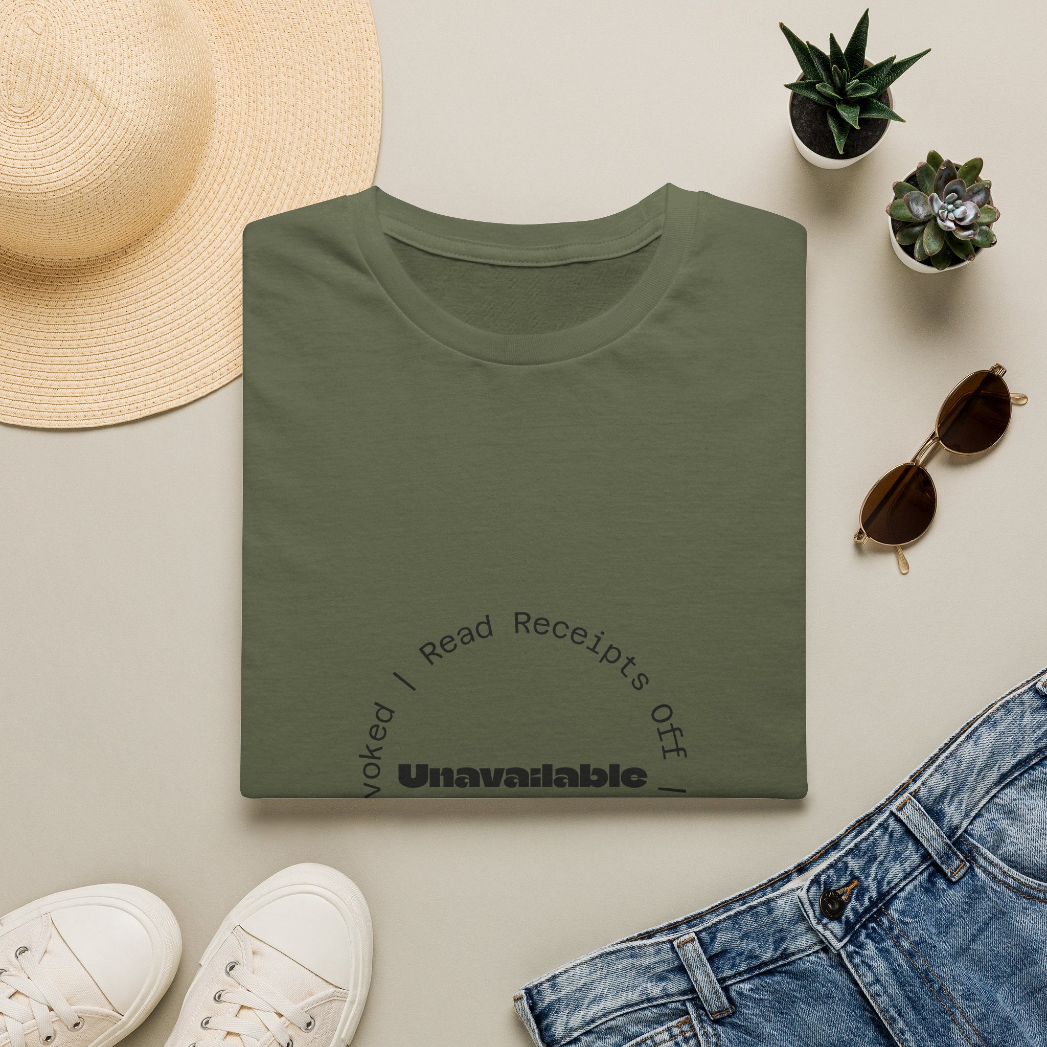 Unavailable T‑Shirt — Minimal Circle 'Read Receipts Off' Graphic Tee