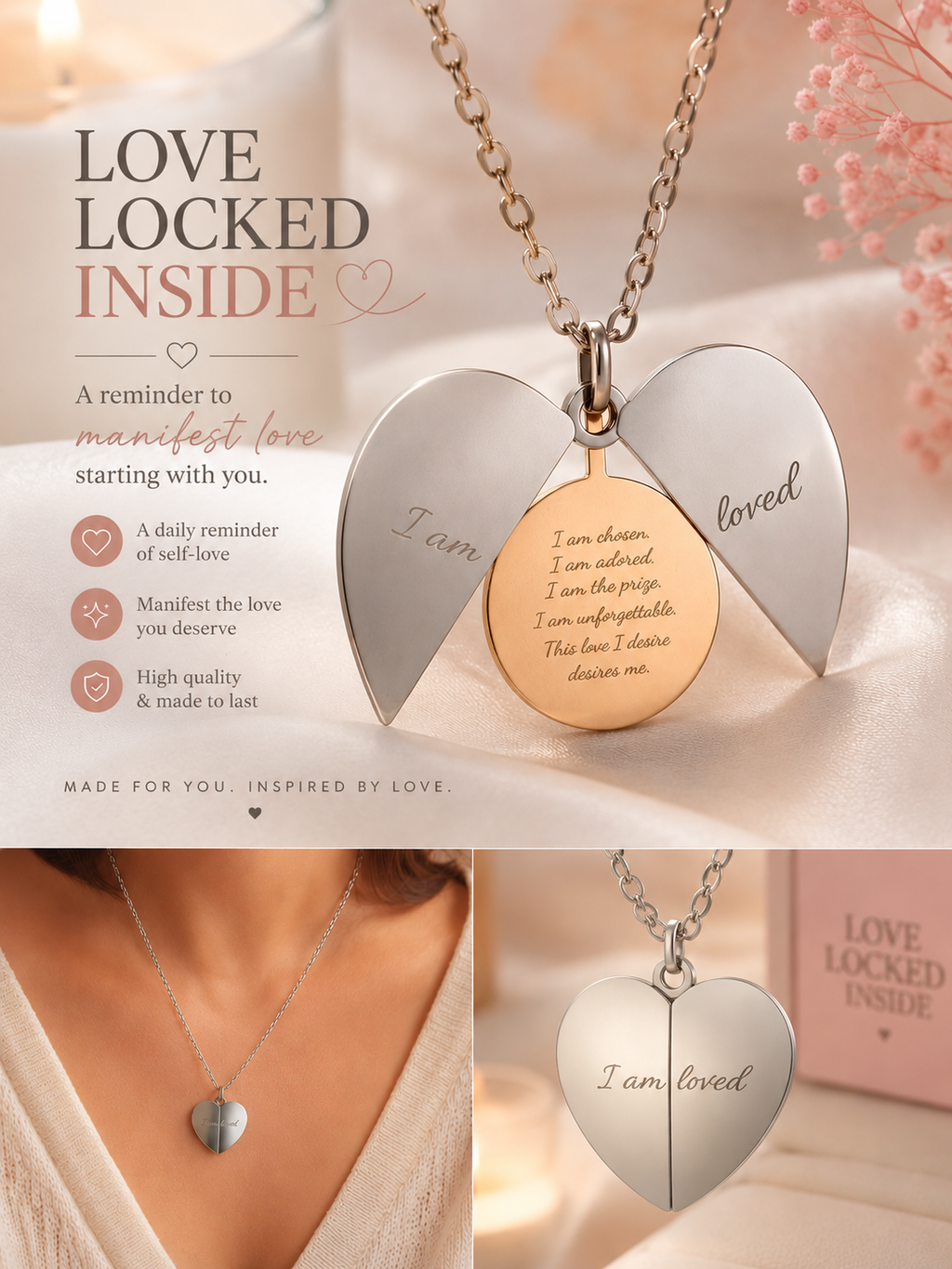 I Am Loved™ | Self-Love Affirmation Necklace
