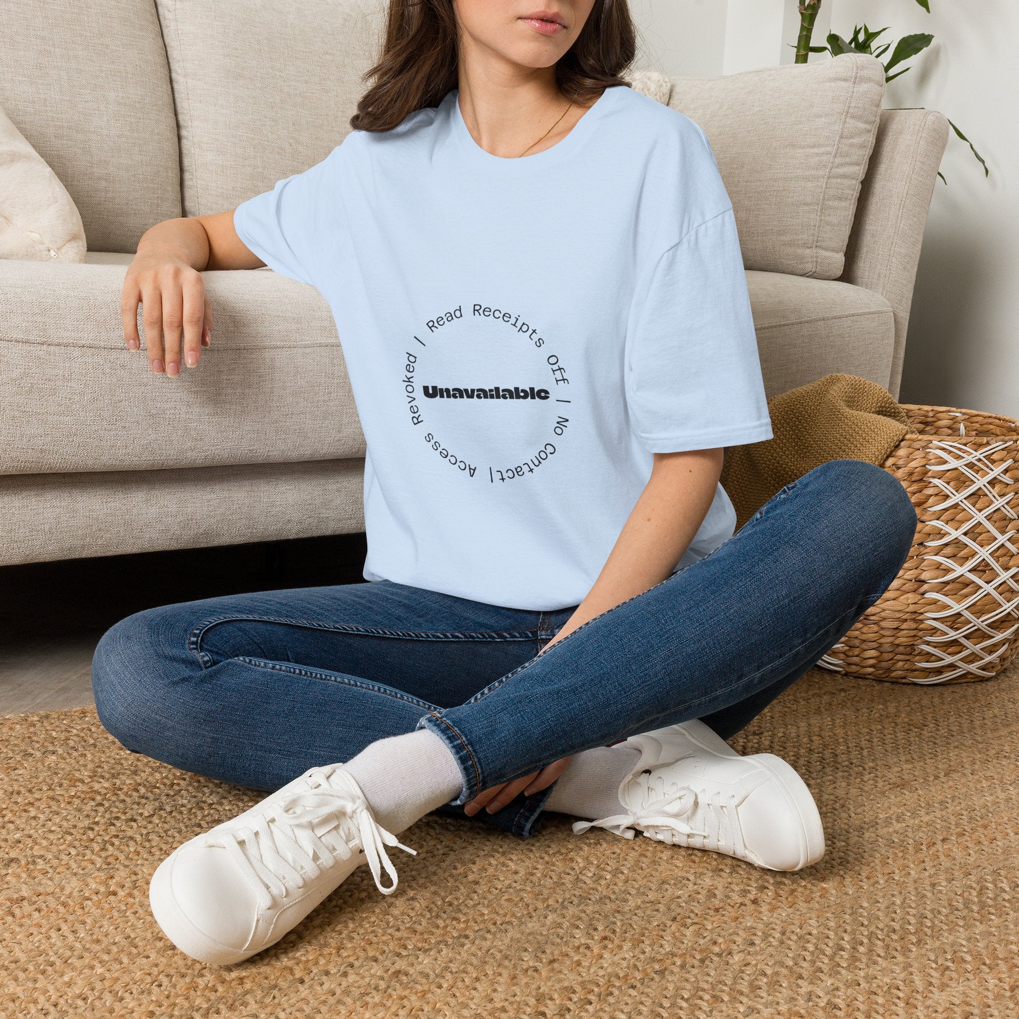 Unavailable T‑Shirt — Minimal Circle 'Read Receipts Off' Graphic Tee
