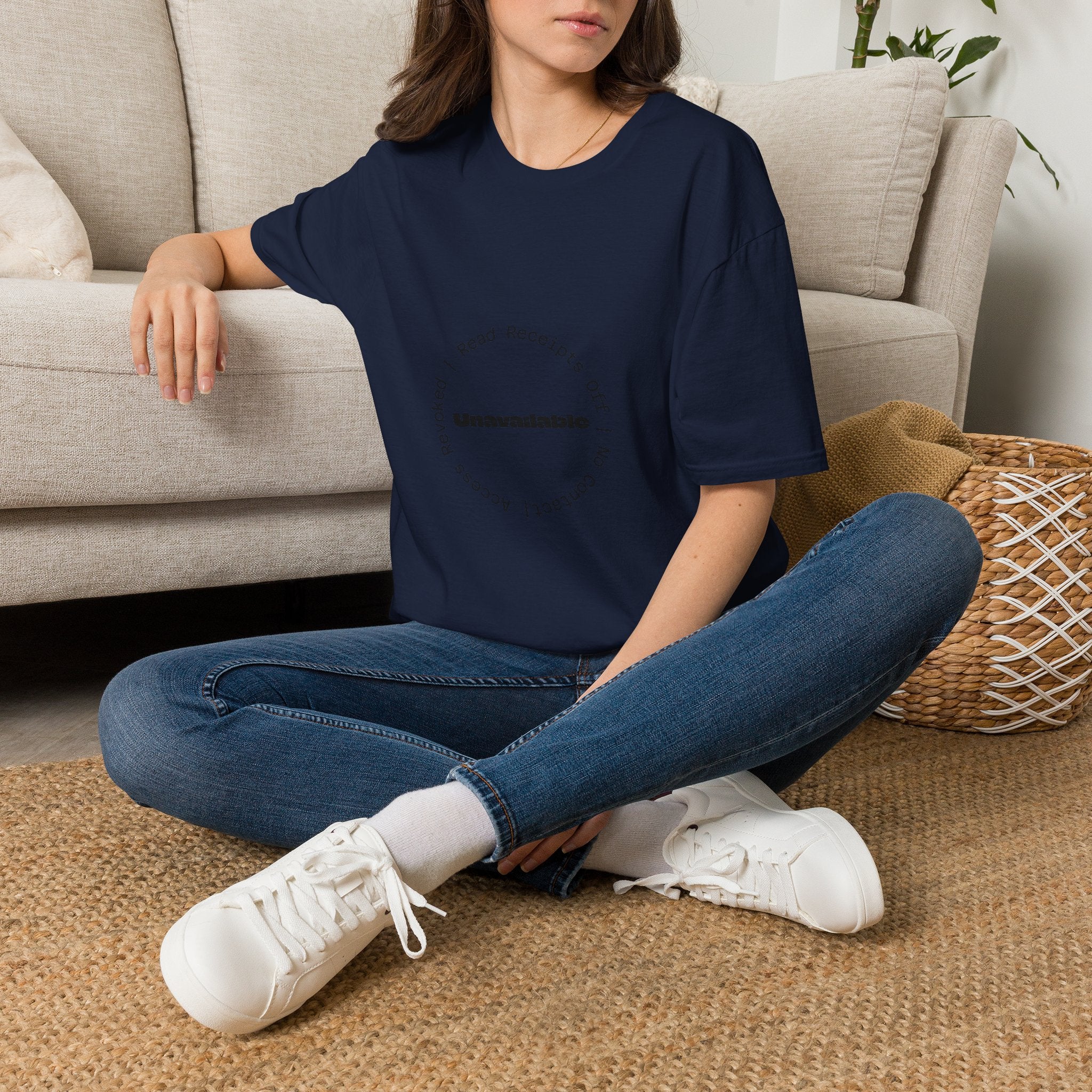 Unavailable T‑Shirt — Minimal Circle 'Read Receipts Off' Graphic Tee