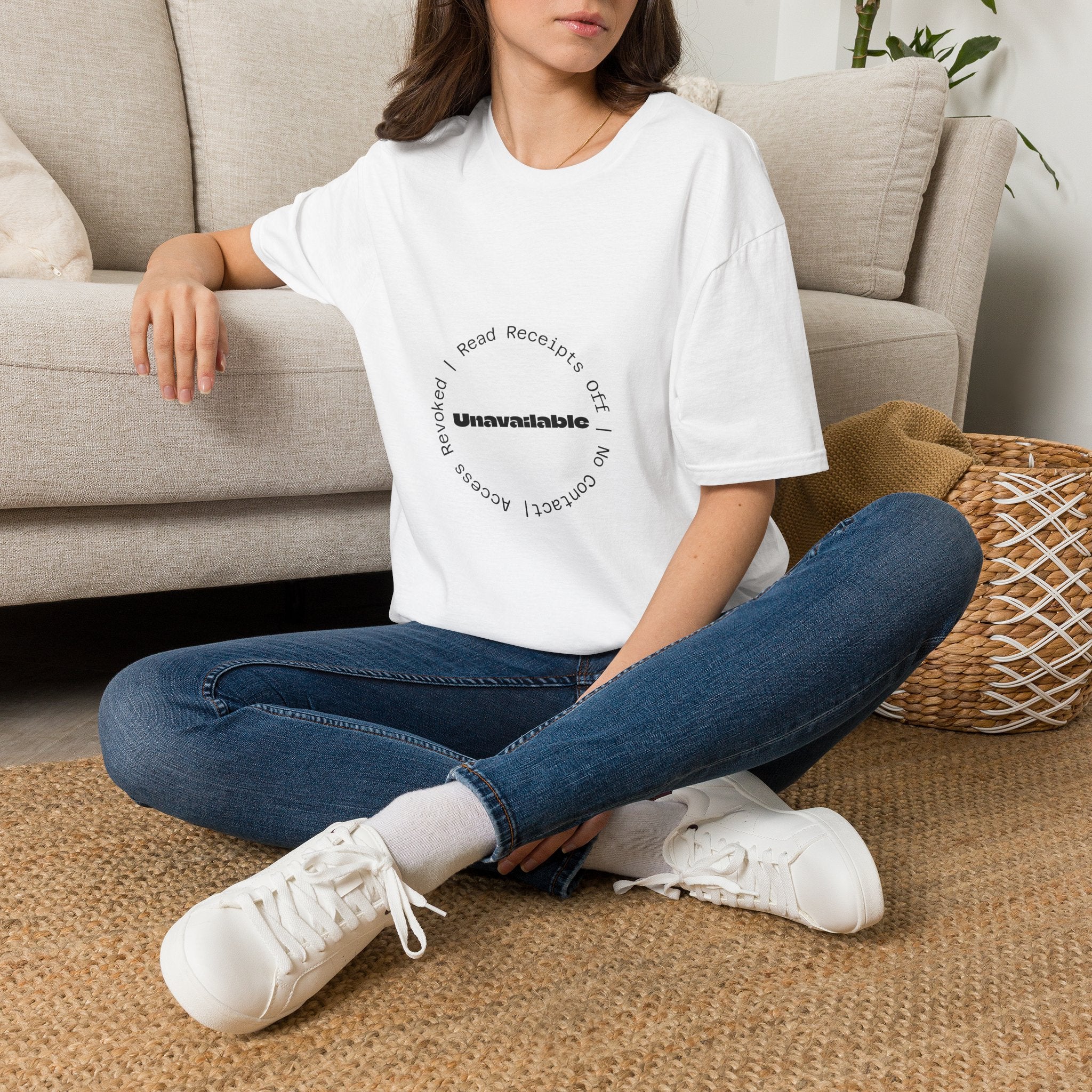 Unavailable T‑Shirt — Minimal Circle 'Read Receipts Off' Graphic Tee