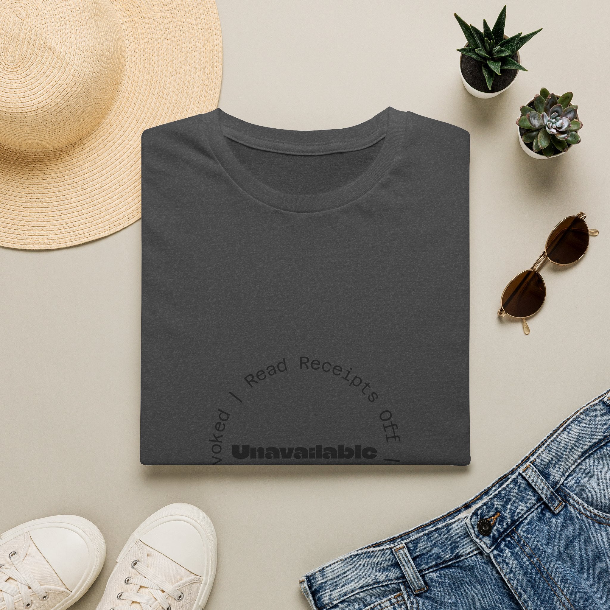 Unavailable T‑Shirt — Minimal Circle 'Read Receipts Off' Graphic Tee