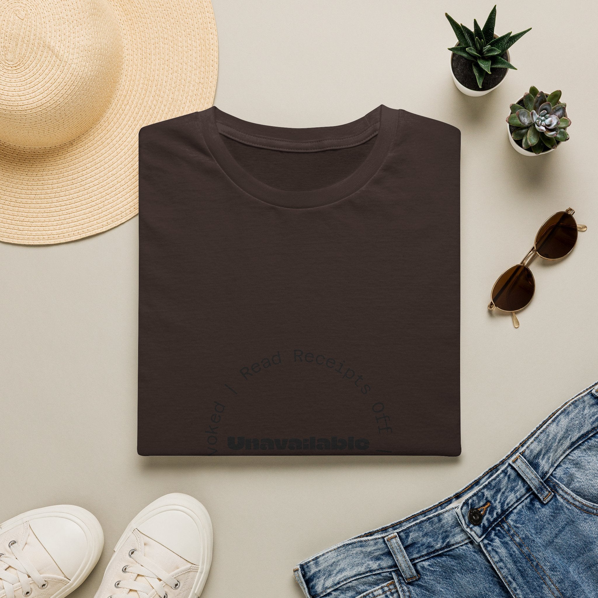 Unavailable T‑Shirt — Minimal Circle 'Read Receipts Off' Graphic Tee
