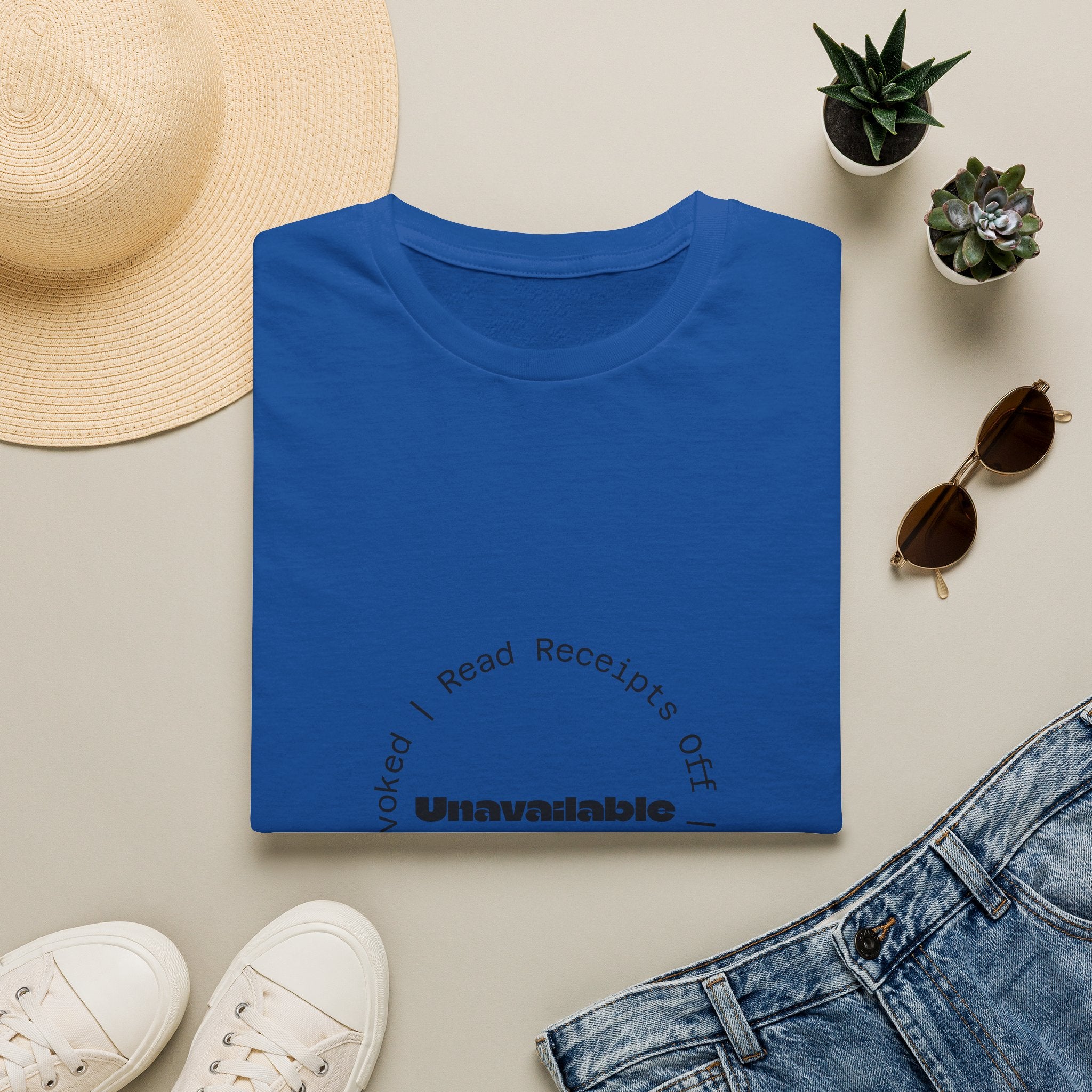 Unavailable T‑Shirt — Minimal Circle 'Read Receipts Off' Graphic Tee