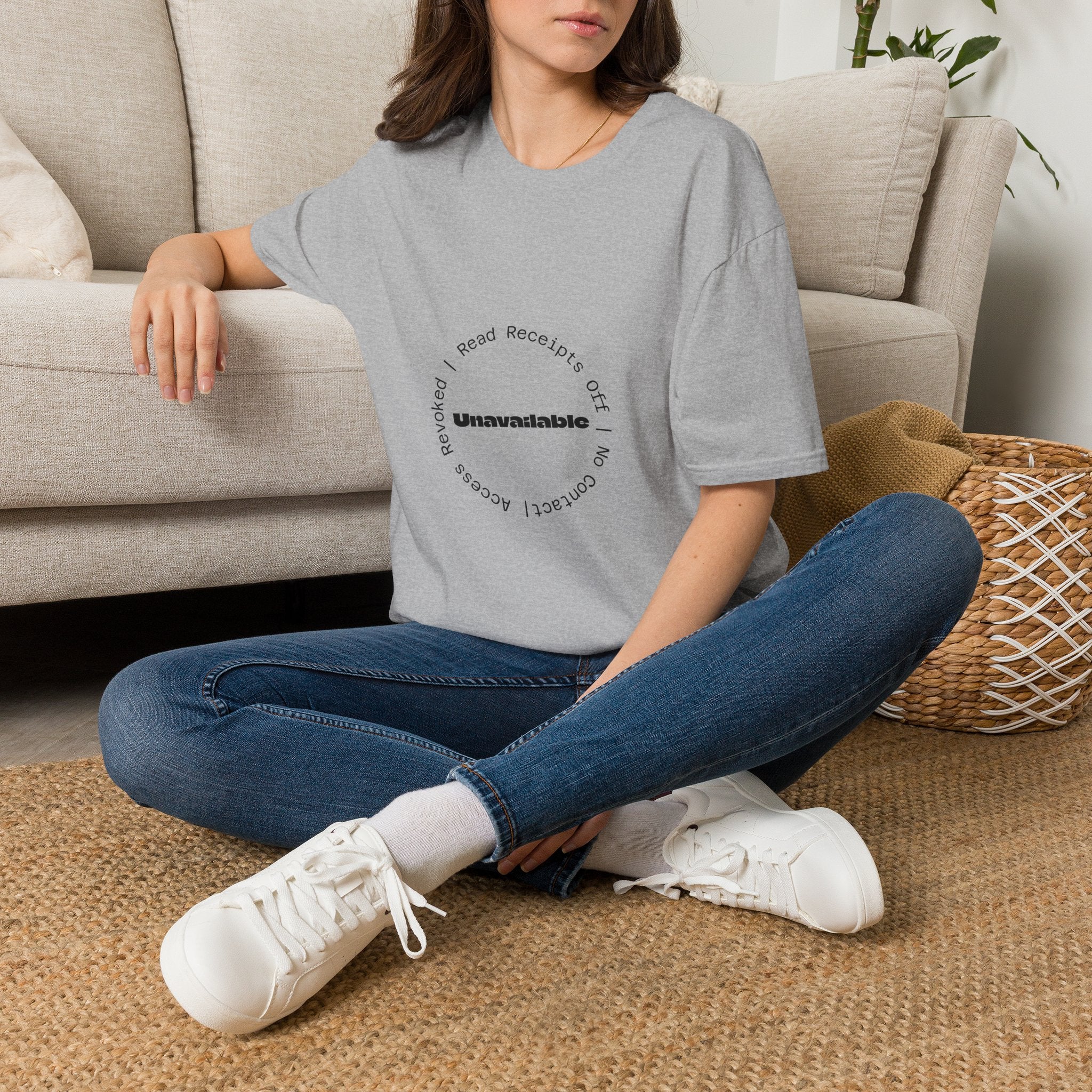 Unavailable T‑Shirt — Minimal Circle 'Read Receipts Off' Graphic Tee