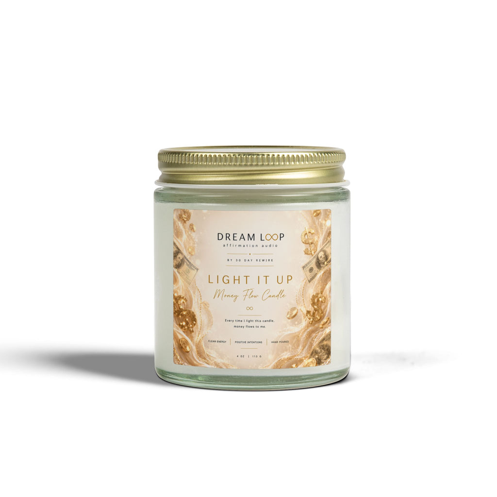 Dream Loop™ Light It Up Money Manifestation Candle, Coconut Apricot Wax (4oz, 9oz)