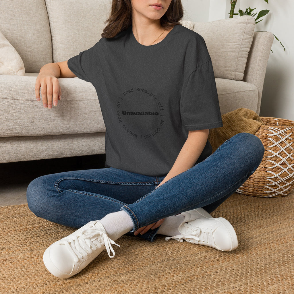 Unavailable T‑Shirt — Minimal Circle 'Read Receipts Off' Graphic Tee