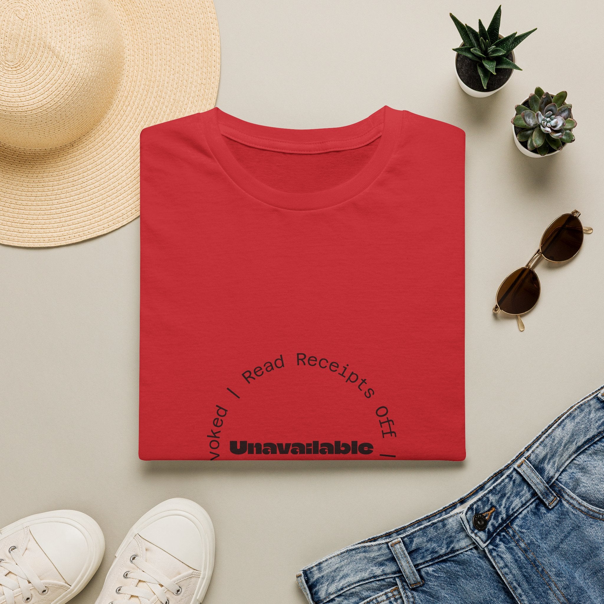 Unavailable T‑Shirt — Minimal Circle 'Read Receipts Off' Graphic Tee