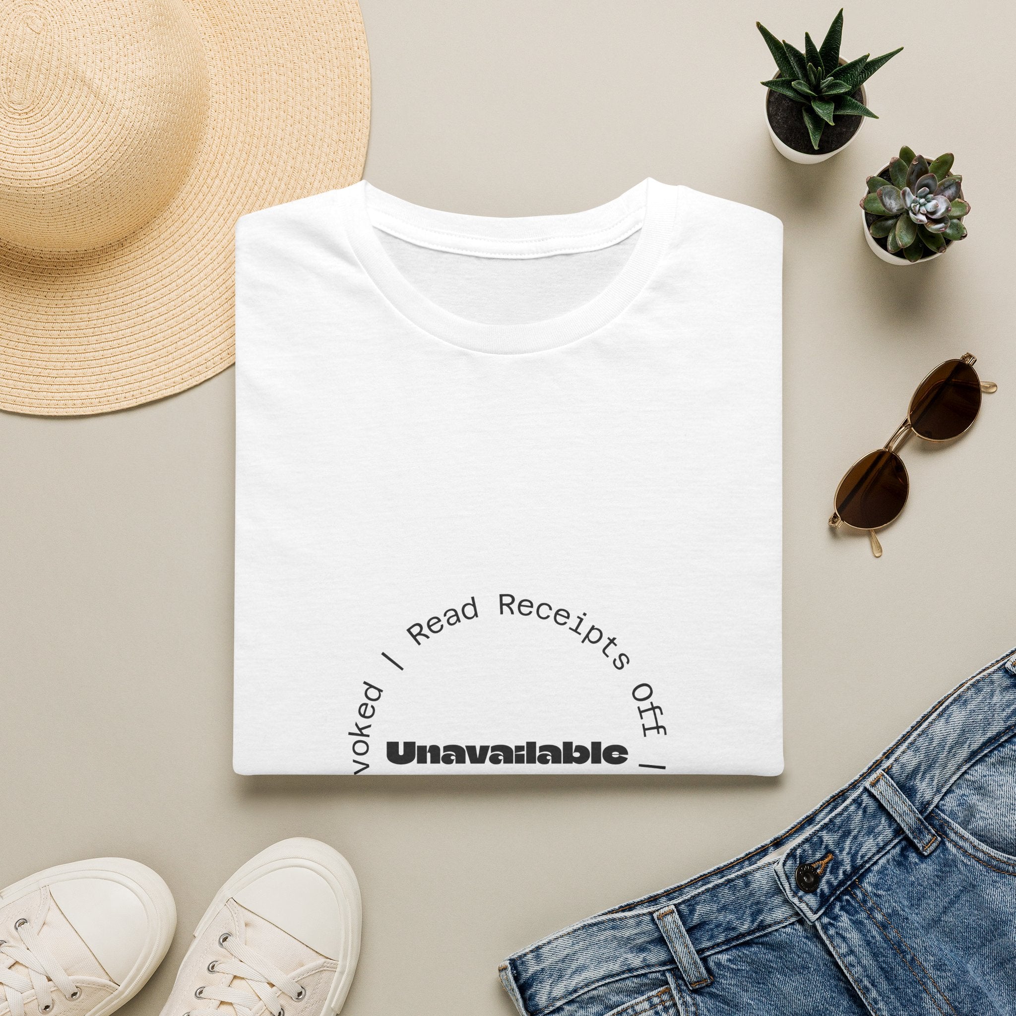 Unavailable T‑Shirt — Minimal Circle 'Read Receipts Off' Graphic Tee