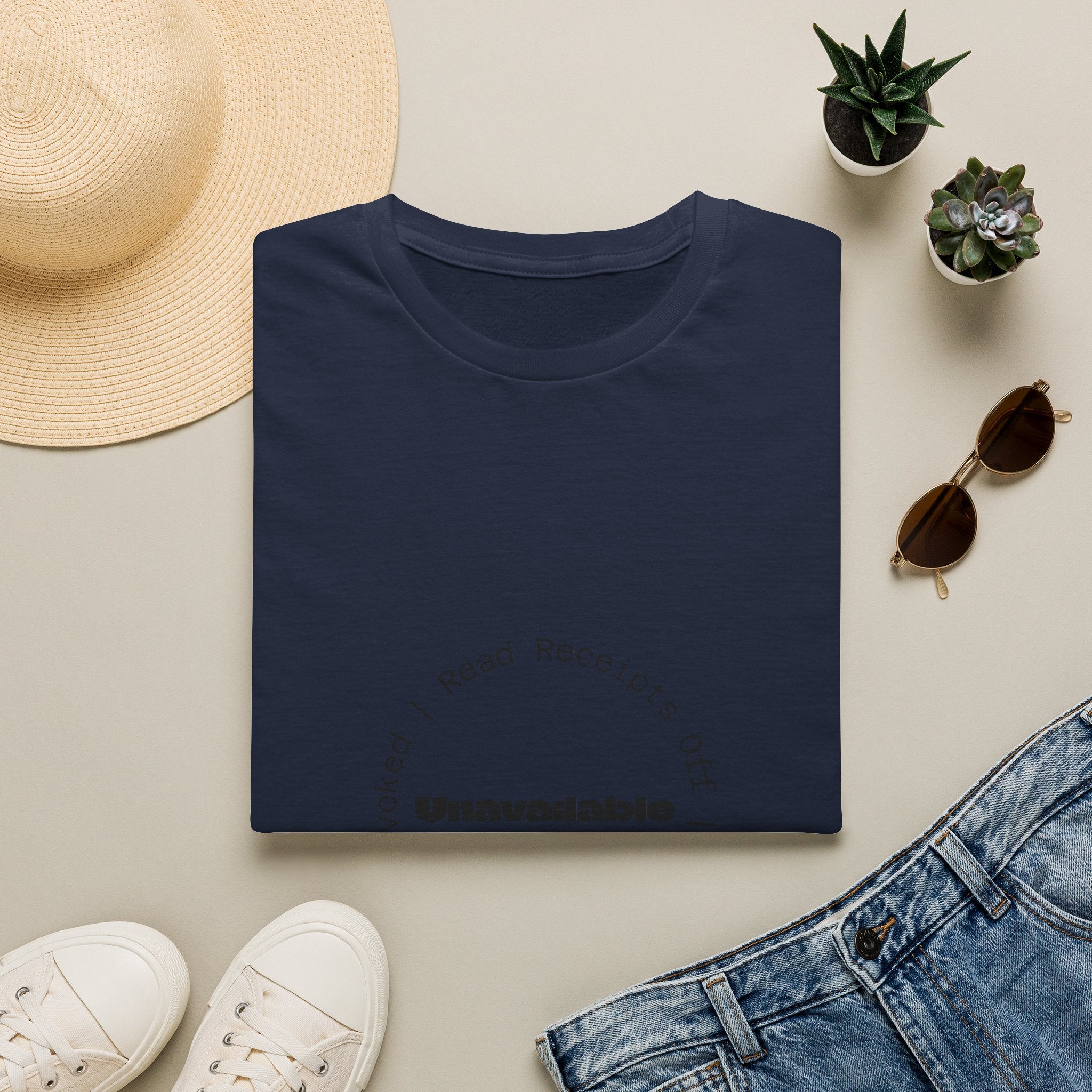 Unavailable T‑Shirt — Minimal Circle 'Read Receipts Off' Graphic Tee