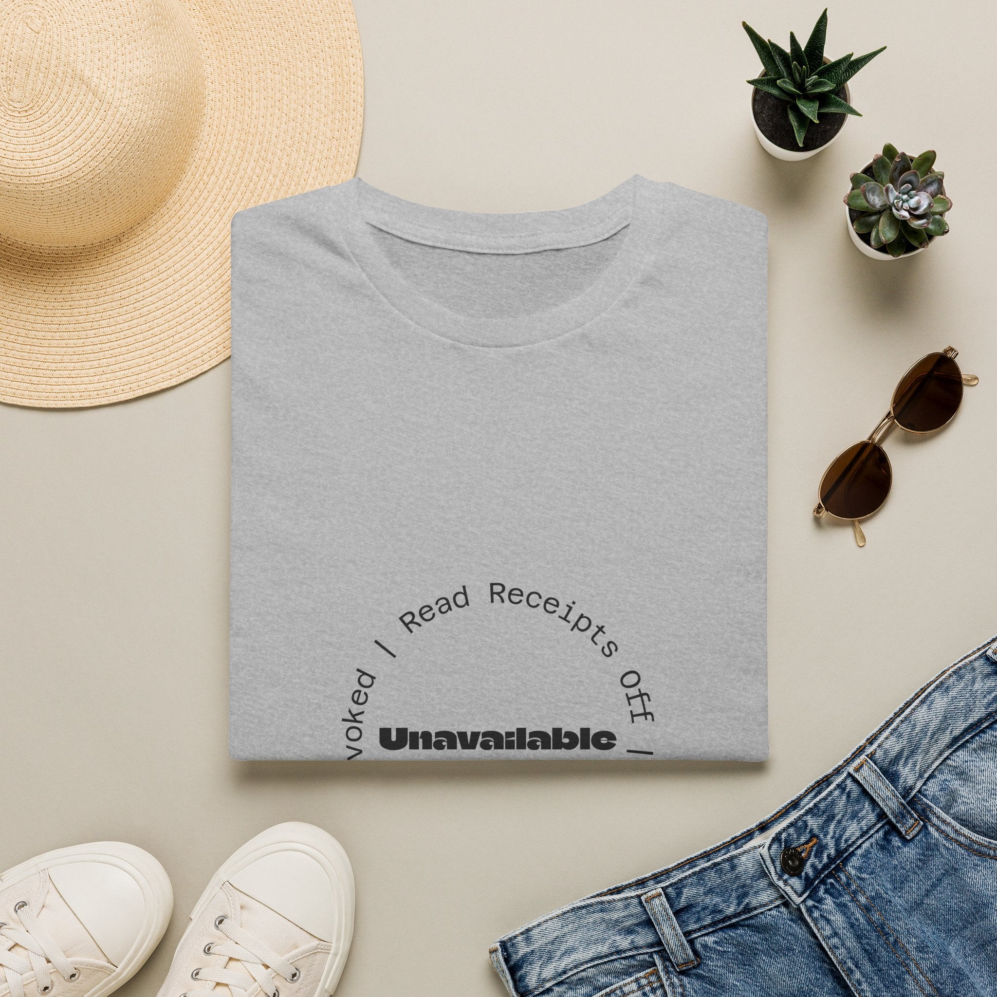 Unavailable T‑Shirt — Minimal Circle 'Read Receipts Off' Graphic Tee
