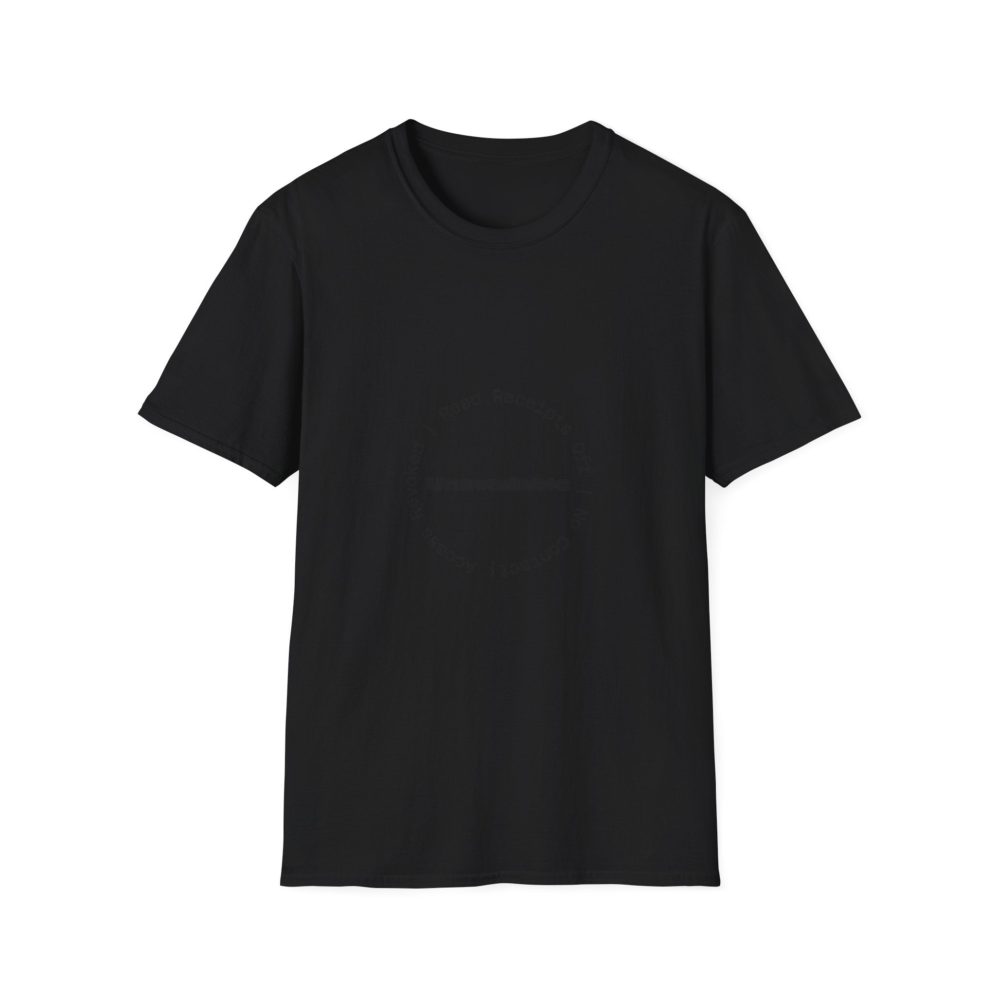 Unavailable T‑Shirt — Minimal Circle 'Read Receipts Off' Graphic Tee
